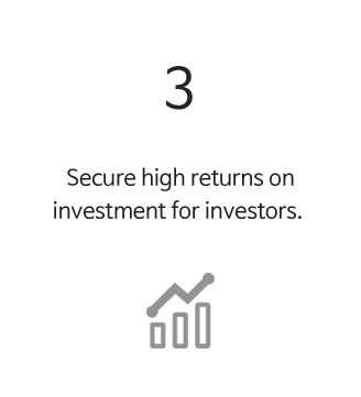 3. 투자자에게는 높은 투자수익을 보장한다.
